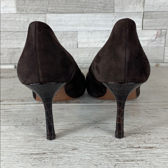 Donald J Pliner Treva Brown Suede Pump 8M - Picture 4 of 8